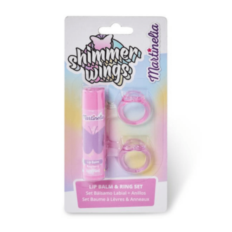 Martinelia Shimmer Wings Set Lip Balm 4gr Βατόμουρο & 2 x Δαχτυλίδια Ροζ και Φούξια