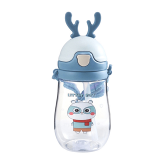 Kettle Deer Παιδικό Πλαστικό Παγούρι με Καλαμάκι Little Boy Blue 480ml