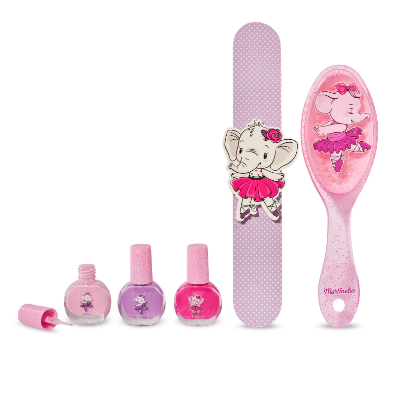 Martinelia Magic Ballet Cosmetic Set - 3 Χ Βερνίκια 4ml, 1 Λίμα & Βούρτσα Μαλλιών