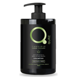 Qure Cannabis Sheer Therapy Shampoo Sulfate & Salt Free Χωρίς Sulfate Σιλικόνη & Χωρίς Θειικά Άλατα 300ml