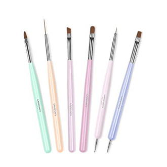 WD Σετ Πινέλα Μανικιούρ Σχεδίου Acrygel & Dotting Tools 6pcs