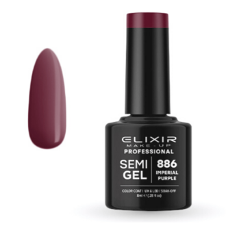 Elixir Professional Semi Gel Ημιμόνιμο Βερνίκι Νυχιών 886 Imperial Purple Μωβ Δαμασκηνί 5ml