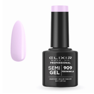 Elixir Professional Semi Gel Ημιμόνιμο Βερνίκι Νυχιών 909 Periwinkle Απαλό Μωβ 8ml