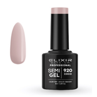 Elixir Professional Semi Gel Ημιμόνιμο Βερνίκι Νυχιών 920 Coco Μπεζ Καφέ Ανοιχτό 8ml