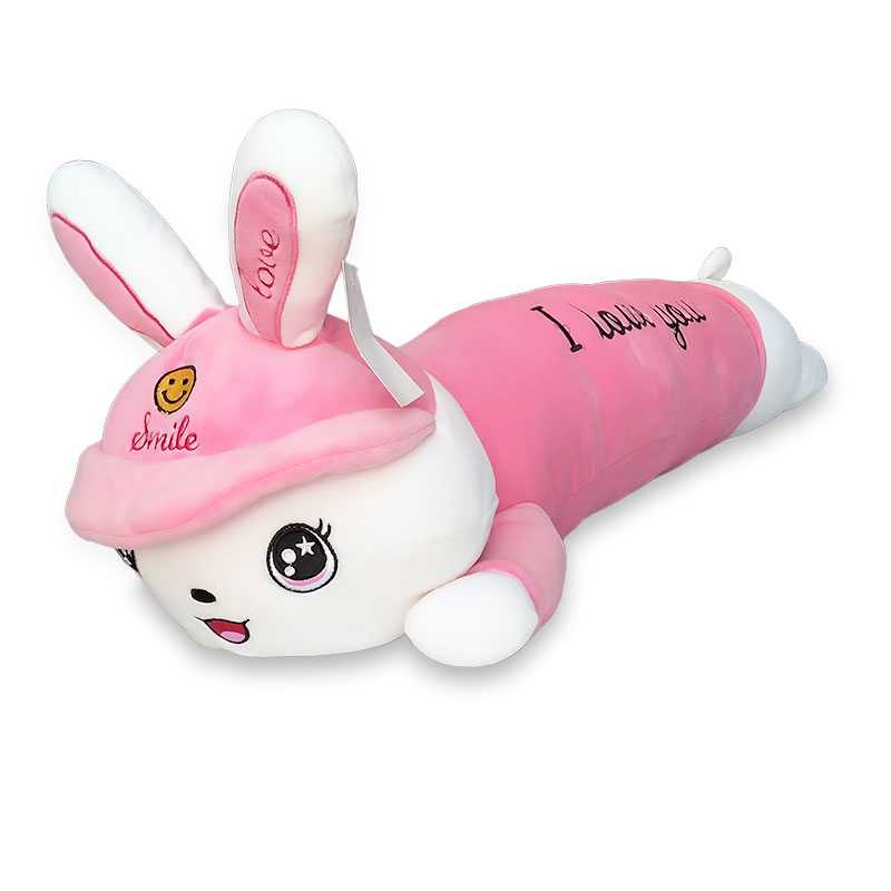 VIP Baby Dolls Stuffed Bunny Long Pillow, Λούτρινο Λαγουδάκι Μαξιλάρι Ροζ 110cm