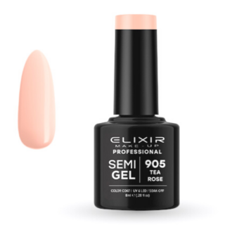 Elixir Professional Semi Gel Ημιμόνιμο Βερνίκι Νυχιών 905 Tea Rose Oυδέτερο Μπεζ Πορτοκαλί 8ml