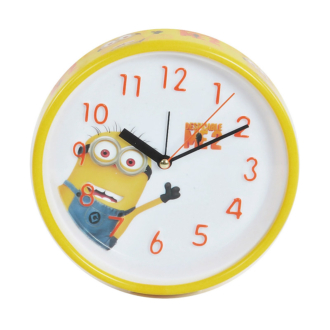 HS-CLOCK CY0512 Επιτραπέζιο Ρολόι με Ξυπνητήρι Despicable Me 16 X 4cm Κίτρινο Λευκό