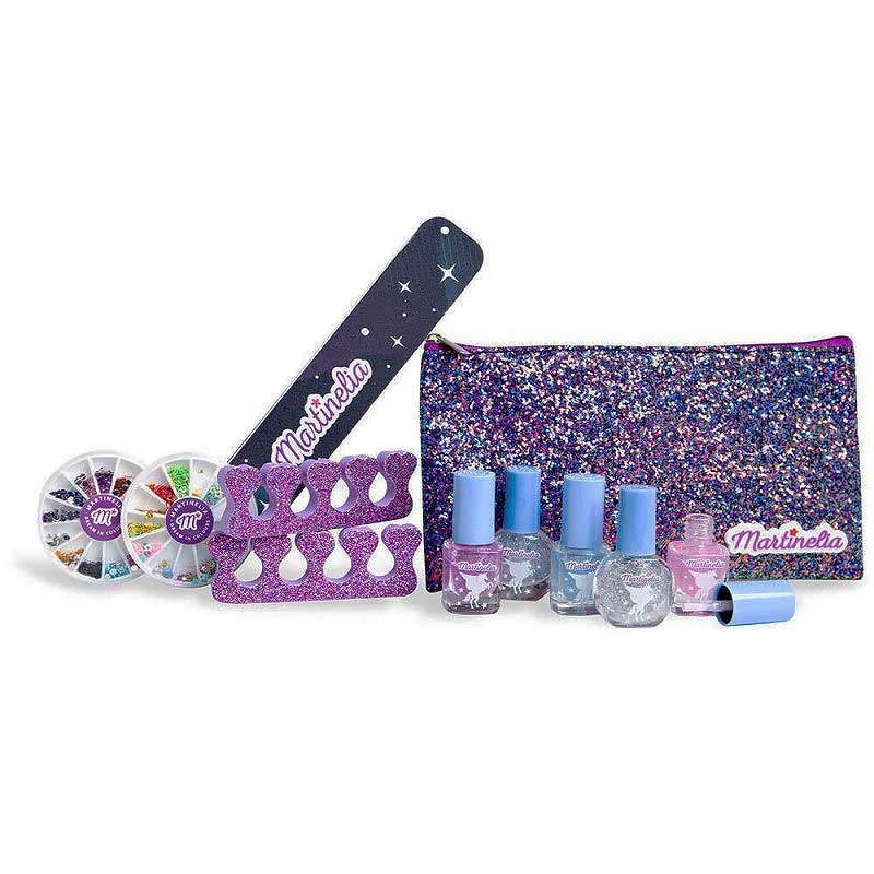 Martinelia Galaxy Dreams Nail Set & Cosmetic Bag Βερνίκια Νυχιών 5 Χ 4ml, 2 Διαχωριστές Δακτύλων, Λίμα, Cosmetic Bag & Διακοσμητικά Stickers & Strass