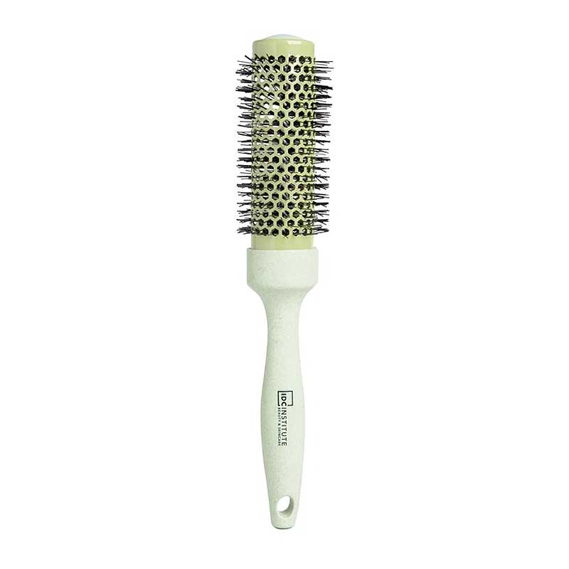 IDC Natural Fibers Thermal Hair Brush Βούρτσα Μαλλιών Styling 100% ανακυκλώσιμη Green