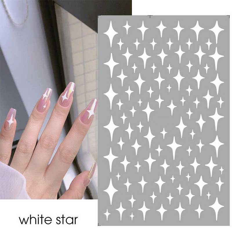 Joyfull Nail Stickers Starlight White Διακοσμητικά Αυτοκόλλητα Νυχιών με σχέδιο Λάμψη Λευκά