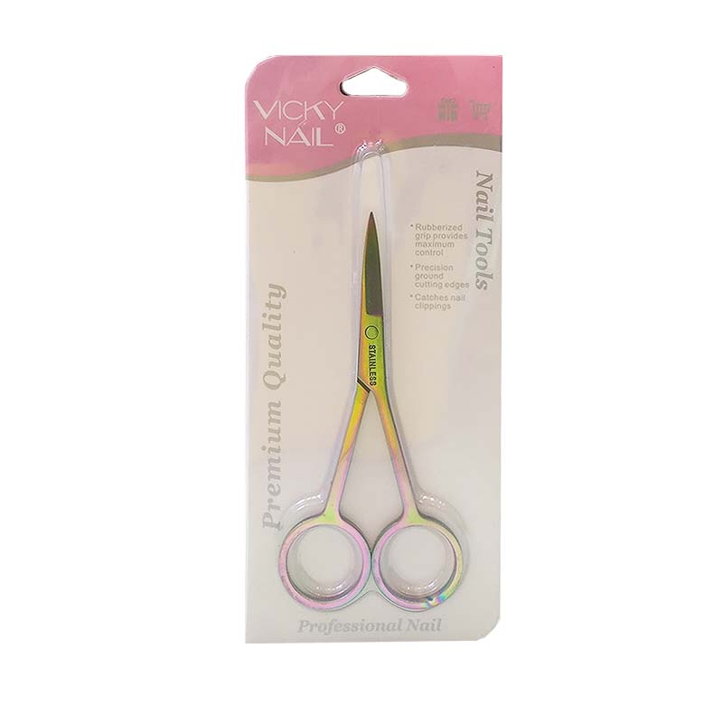 Vicky Nail Professional Scissor Ψαλίδι Μεταλλικό Ιριδίζον