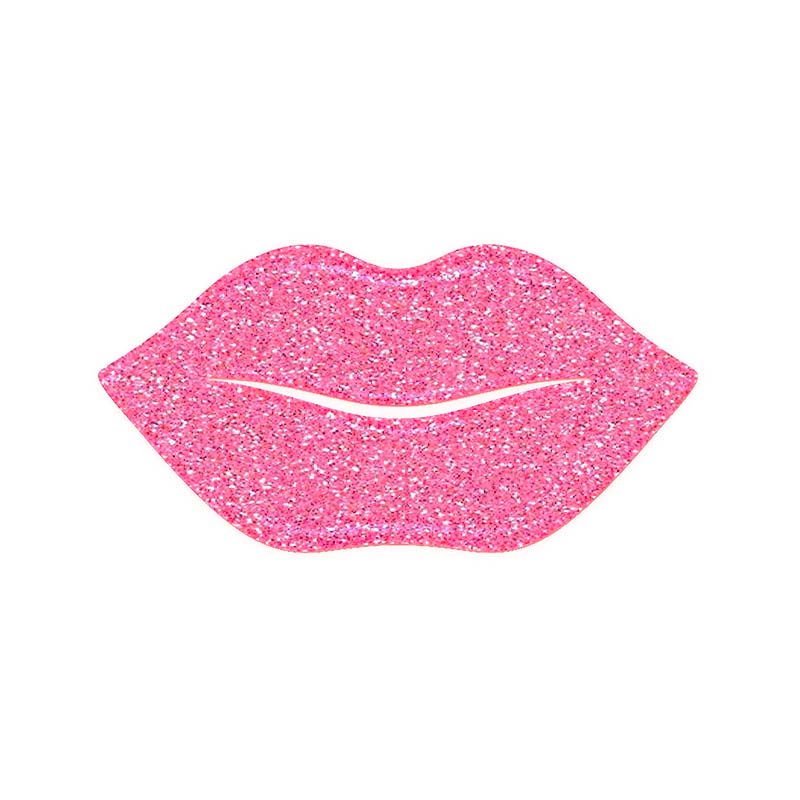 IDC Hydrogel Glitter Lip Patches Μάσκα Επίθεμα Χειλιών με Υδατικό τζελ & Γκλίτερ 1 pair 6gr Ροζ