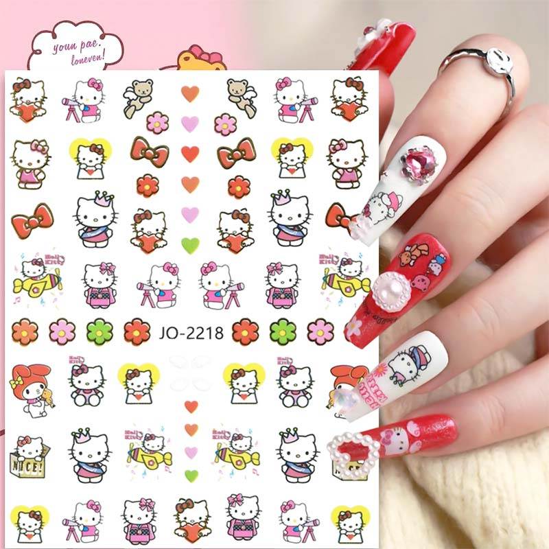 Joyful Nail Stickers Hello Kitty Διακοσμητικά Αυτοκόλλητα Νυχιών Πολύχρωμα