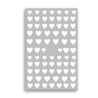 Joyful Nail Stickers White Hearts 1042 Διακοσμητικά Αυτοκόλλητα Νυχιών Καρδούλες Λευκές