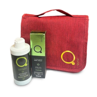 Qure Cannabis Kit Σαμπουάν Χωρίς Θειικά Άλατα 300ml Keratin Oil 100ml & Νεσεσέρ