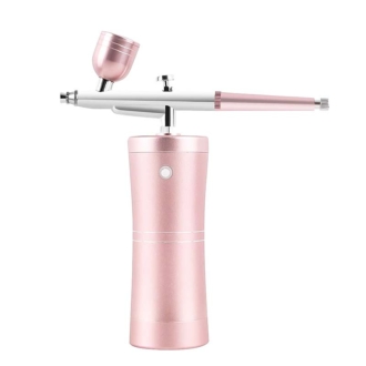 WD Beauty Airbrush System Αερογράφος Νυχιών με Δοχείο 40ml & Κομπρεσέρ Μπεκ 0.3mm Πίεση 1.9bar Μπαταρίας Ροζ