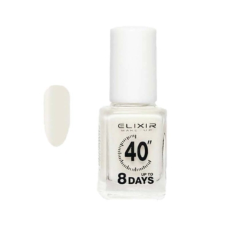 Elixir Fast Dry 40sec Nail Polish Βερνίκι Νυχιών Διάρκειας 8 ημερών 004 Milky White Γαλακτερό 13ml