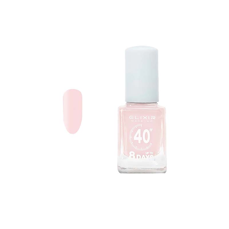 Elixir Fast Dry 40sec Nail Polish Βερνίκι Νυχιών Διάρκειας 8 ημερών 318 Echo Απαλό Ροζ 13ml