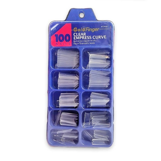 Gold Finger Εmpress Curve Tips Επιμήκυνσης Νυχιών Clear 100pcs