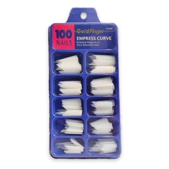 Gold Finger Εmpress Curve Tips Επιμήκυνσης Νυχιών Natural White 100pcs