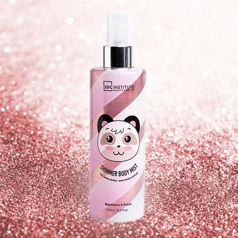 IDC Institute Panda Shimmer Body Mist Spray Blackberry & Peach Σπρέι Σώματος με Shimmer 250ml