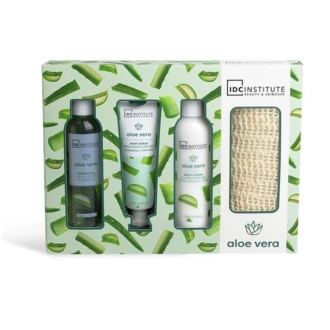 IDC Institute Aloe Vera Series Gift BOX 4Pcs - Σετ Περιποίησης Σώματος 23 x 18 x 3,5cm