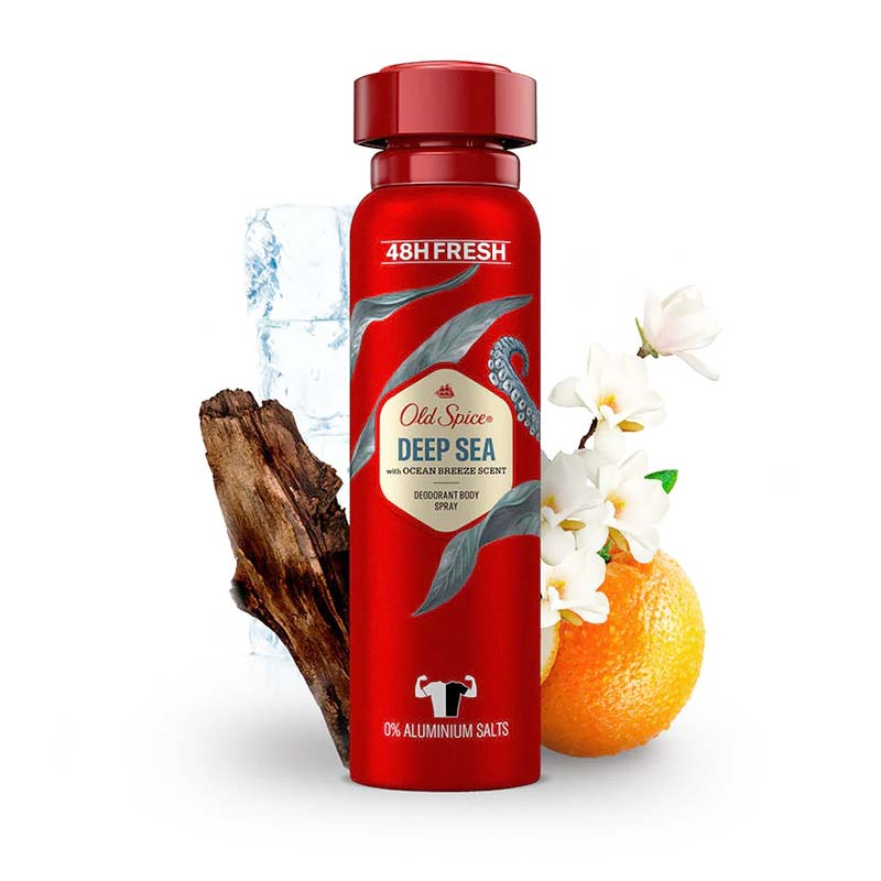 Old Spice Deep Sea Deodorant Body Spray 0% Aluminium Salts 150ml