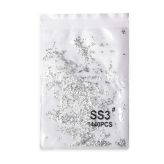 WD Micro Crystalized Rhine Stones Διακοσμητικά Στρας Νυχιών Silver SS3 1440pcs