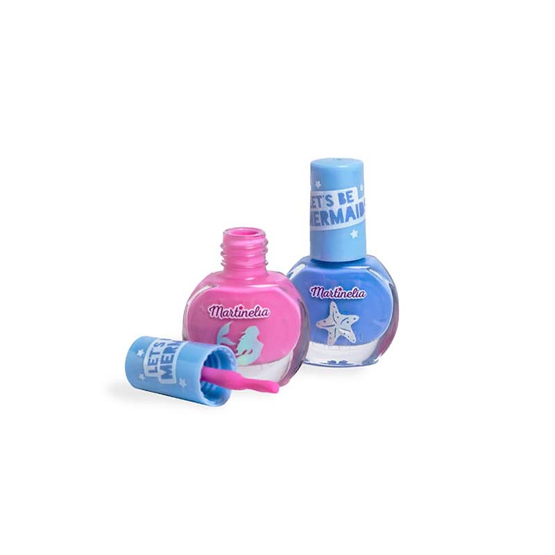 Martinelia Let's Be Mermaids Nail Polish Set Βερνίκια Νυχιών 2 x 4ml Ροζ & Μωβ Ηλικίες 3+