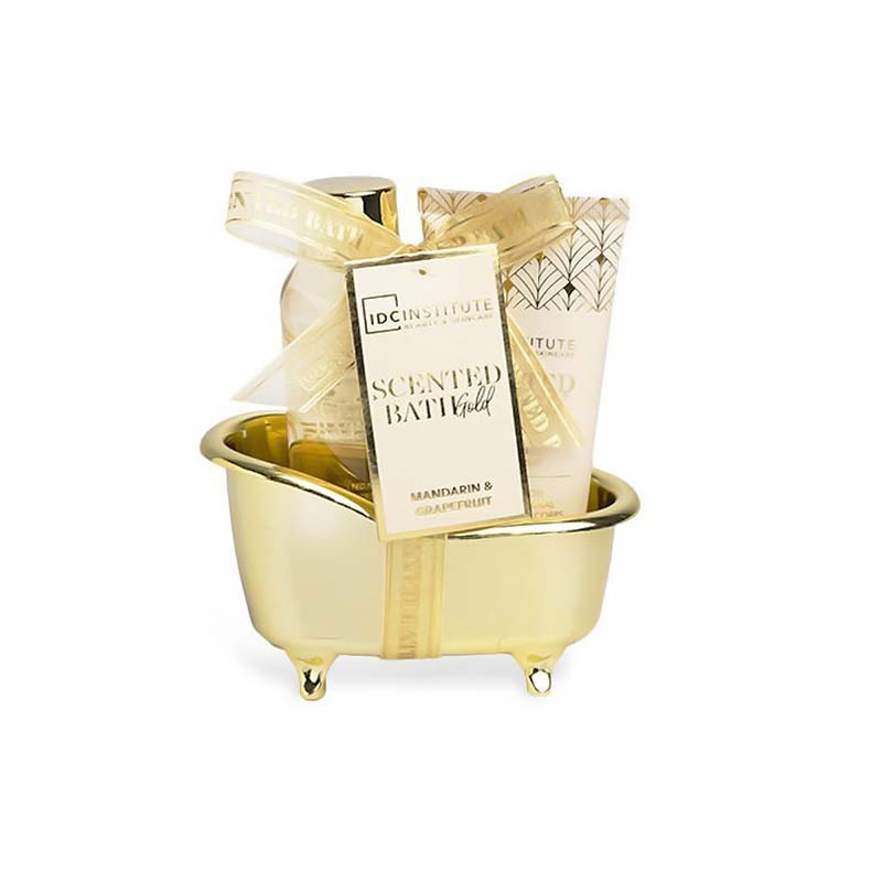 IDC Scented Bath Gold Mini Βathtub Set - Σετ Περιποίησης 11,7 x 14,4 x 6cm