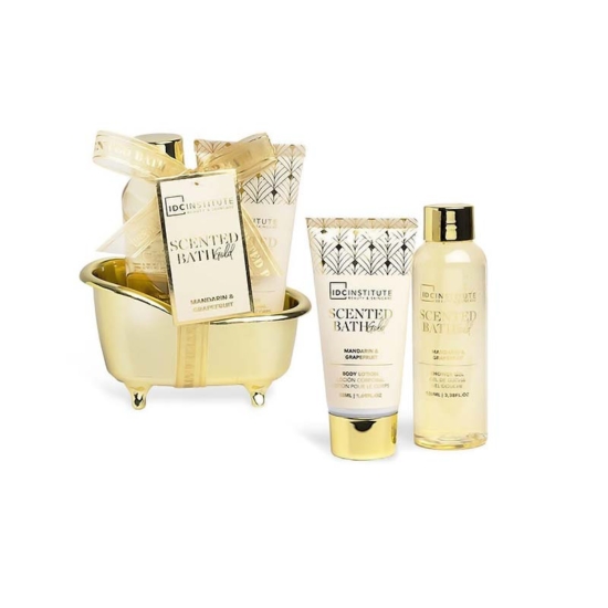 IDC Scented Bath Gold Mini Βathtub Set - Σετ Περιποίησης 11,7 x 14,4 x 6cm