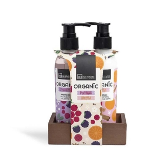 IDC Institute Organic Shower Gift Set 2Pcs - Σετ Περιποίησης με Φρούτα & Μπαχαρικά 11.5 x 17.5 x 6.5cm