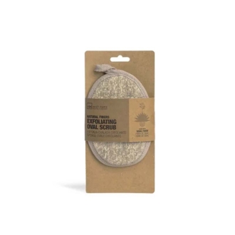 Idc Institute Natural Fibers Exfoliating Oval Scrub Sponge 15,5 x 11cm Beige Creme