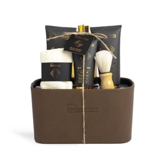 IDC Men's Luxury Bath Giftset Black Pepper Leather Box - Σετ Περιποίησης 21,5 x 25 x 14,5 cm