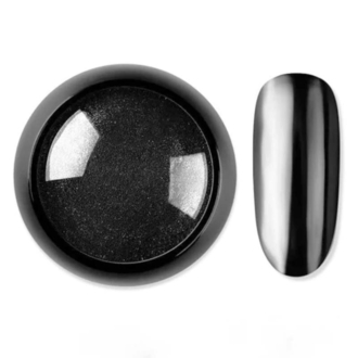 Vicky Nail Pigment Black Powder Διακοσμητική Σκόνη Νυχιών Mirror Effect Μαύρη 8gr