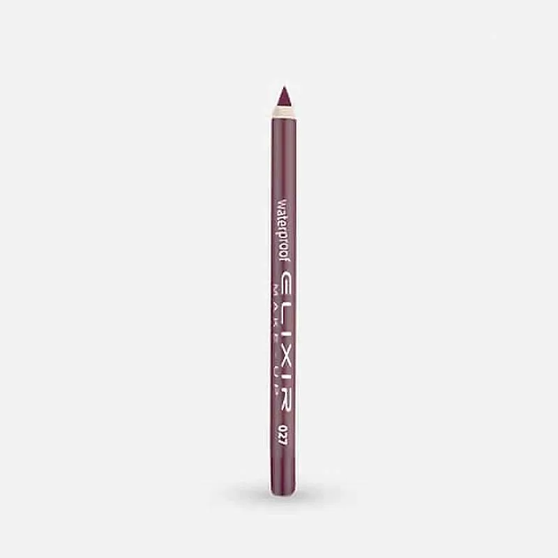 Elixir Waterproof Lip Pencil Μολύβι Χειλιών Αδιάβροχο 1,4gr 027 Grape Twist Μωβ Μπορντώ Κρασιού