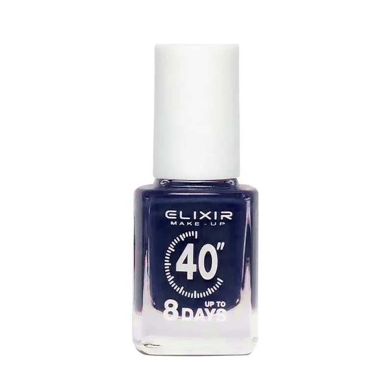 Elixir Fast Dry 40sec Nail Polish Βερνίκι Νυχιών Διάρκειας 8 ημερών 379 Berry Σκούρο Μπλε 13ml