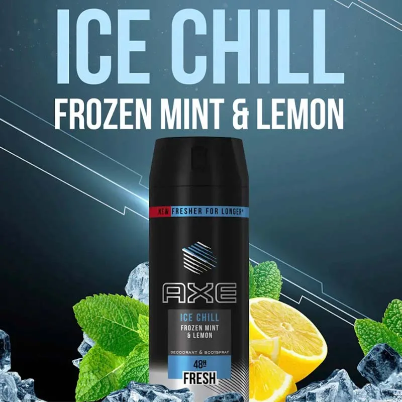 Axe Ice Chill Frozen Mint & Lemon 48H Deodorant Spray 0% Aluminium Salts Αποσμητικό Σώματος 150ml