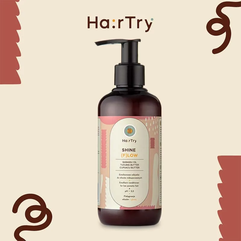 HairTry Shine (F)LOW Smoothing Conditioner Vegan Μαλακτική Κρέμα Μαλλιών για Σκληρή Τρίχα, Χαμηλού Πορώδες, 250ml