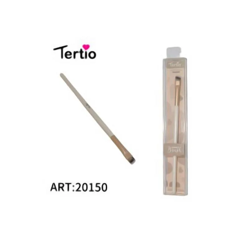 Tertio Professional Eyeshadow Brush Πινέλο Σκιάς Ματιών Πλάγιο Λευκό