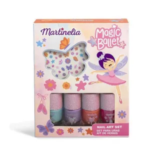 Martinelia Magic Ballet Nail Art Set Βερνίκια Νυχιών 4 x 4ml & Stickers Ηλικίες 3+