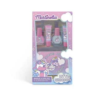 Martinelia Little Unicorn Makeup & Case Set - Σετ Lip Gloss 2x 6ml, Nail Polish 2 x 5,5ml + Tin Case