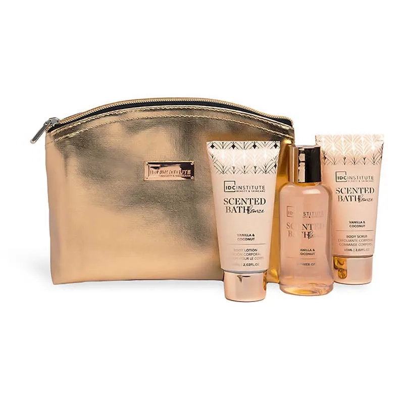 IDC Scented Bath Bronze Bag Set - Σετ Περιποίησης 19 x 23 x 6,5cm