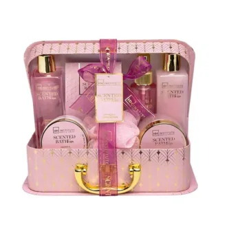 IDC Scented Bath Rose Case Set 7 Pcs - Σετ Περιποίησης Βαλιτσάκι 27 x 22 x 18 cm