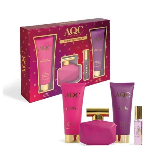 AQC Fragraces Purple Seduction Perfume Set 4pcs 30 x 21 x 6cm