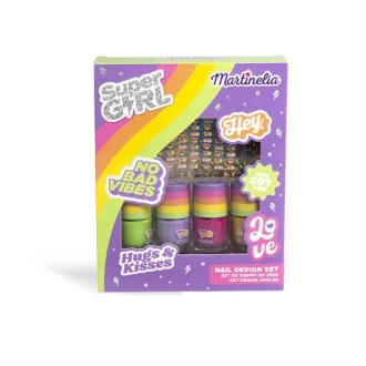 Martinelia Super Girl Nail Design Set Βερνίκια Νυχιών 4 x 4ml & Stickers Ηλικίες 3+