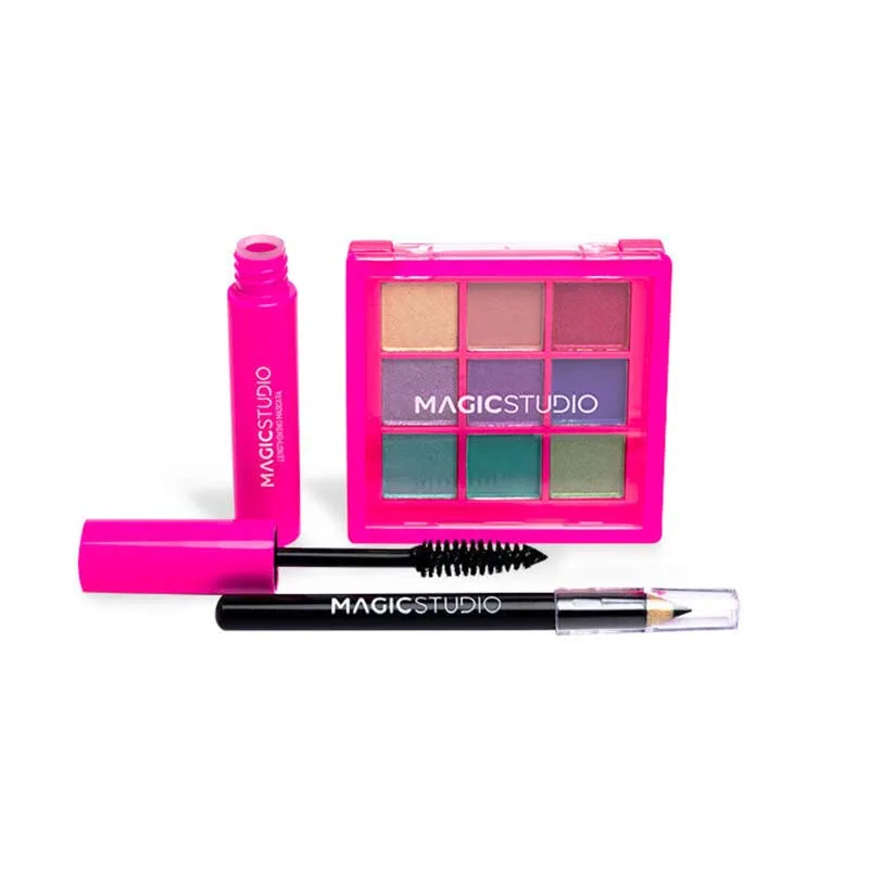 IDC Magic Studio Pretty Girls Eye Glam MakeUp Set - Σετ Μακιγιάζ Ματιών 16,5 x 15,5 x 3cm