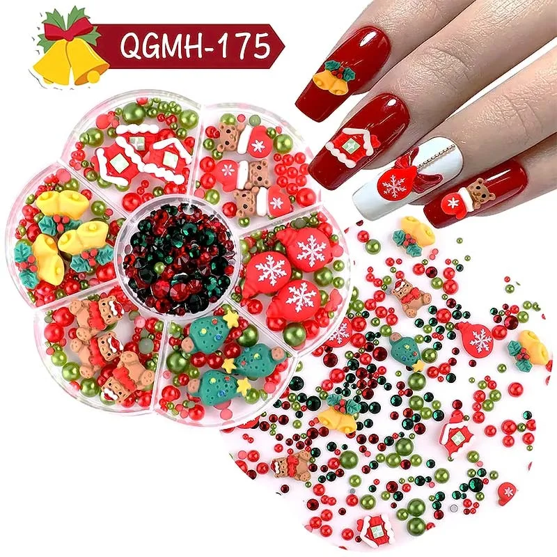 WD Daisy Nail Deco 3D Christmas Διακοσμητικά Νυχιών Σετ 7 Διαφορετικά Σχέδια