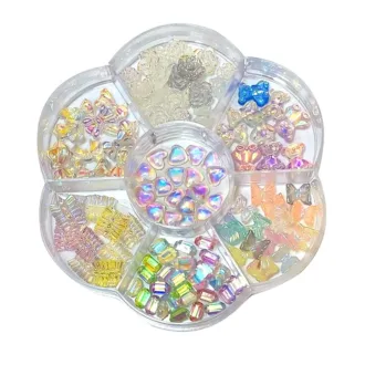 WD Daisy Nail Deco 3D Crystals Διακοσμητικά Νυχιών Σετ 7 Διαφορετικά Σχέδια